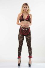 Siyah Kırmızı Fantezi Hizmetçi Kostüm - 4004 - Beden L/XL - Görsel 4