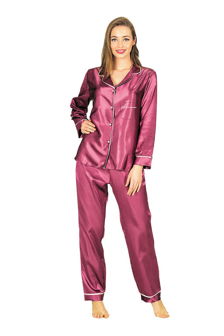 1001778_0010599_mor-saten-pijama-takimi-1613.jpeg Mor Saten Pijama Takımı - 1613 - Beden L - Görsel 1