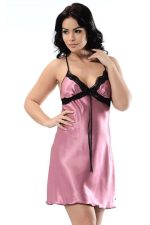 Gül Kurusu Saten Gecelik - M-367 - Beden S/M