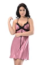 Gül Kurusu Saten Gecelik - M-367 - Beden L/XL - Görsel 4