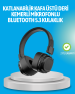 Deep Bass Destekli Kablosuz Katlanabilir Kulak Üstü Kulaklık - Görsel 5