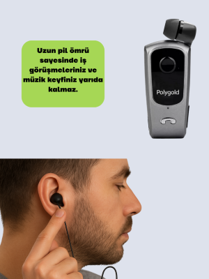 Geri Çekilebilir Kablolu Bluetooth İş Kulaklığı
