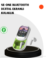 Kayar Kapaklı Şarj Kutusu Ve Dokunmatik Ekranlı Bluetooth Stereo Kulaklık - Görsel 5
