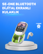 Şık Tasarımlı Siyah Beyaz Kablosuz Kulaklık Çoklu Dil Destekli - Görsel 5