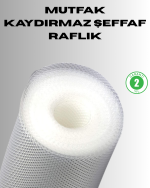Kaydırmaz şeffaf raflık çekmece örtüsü 45x300 cm - Görsel 5