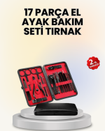 17 Parçalık Deri Kaplamalı Manikür Seti - Görsel 5
