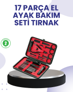 Taşınabilir Deri Kutulu 17 Parça Manikür Seti - Görsel 5