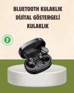 LED Ekranlı Şarjlı Kablosuz Kulak İçi Kulaklık - Görsel 5