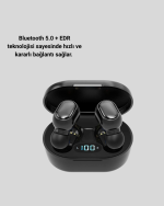 LED Ekranlı Şarjlı Kablosuz Kulak İçi Kulaklık