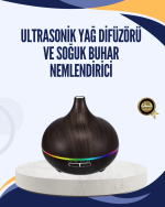 LED Işıklı Sessiz Çalışan Soğuk Buhar Nemlendirici - Görsel 5