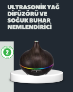 550ML Ultrasonik Hava Nemlendirici ve Aromaterapi Difüzörü - Görsel 5