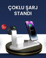 Modern Tasarımlı Çok Fonksiyonlu Kablosuz Şarj Standı - Görsel 5