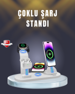 iPhone, AirPods ve Akıllı Saat Uyumlu Çoklu Şarj Cihazı - Görsel 5