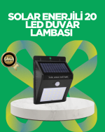 Solar Enerjili 20 LED Hareket Sensörlü Duvar Lambası - Görsel 5