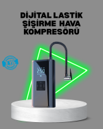 80W Kablosuz Dijital Ekranlı Taşınabilir Lastik Şişirme Pompası - Görsel 5