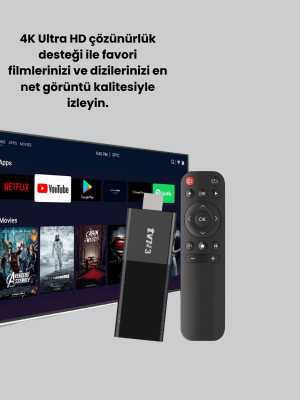 4K Ultra HD Android TV Stick – Tak Çalıştır Akıllı TV Cihazı