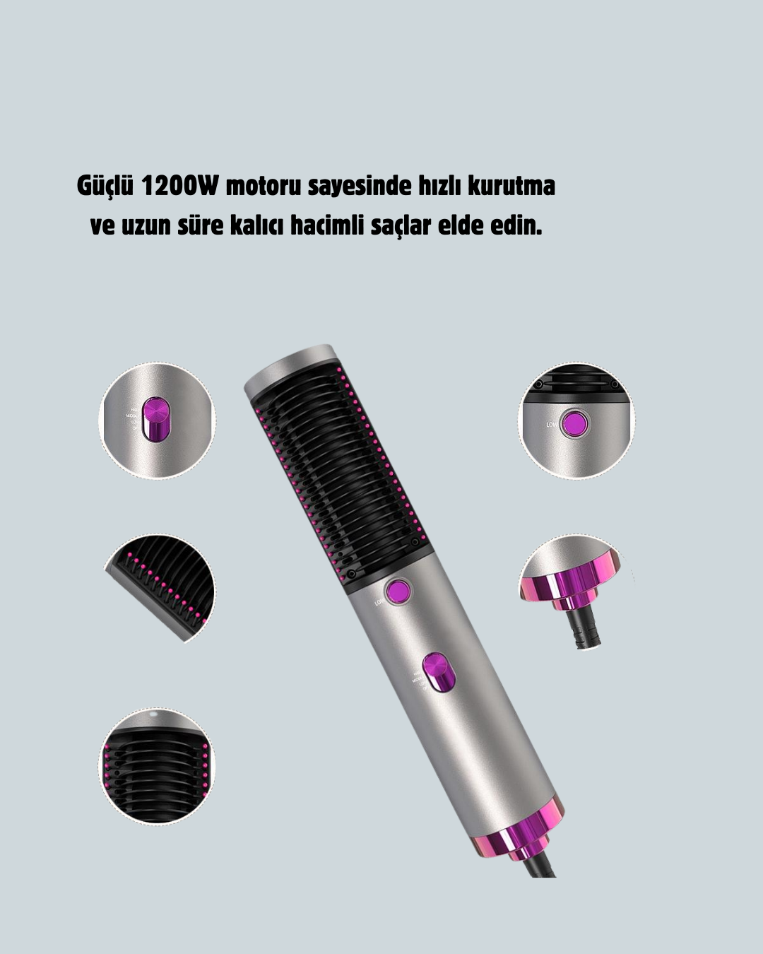 1210128_11.png Salon Kalitesinde Saç Bakımı Sunan Şekillendirici Fırça - Görsel 1