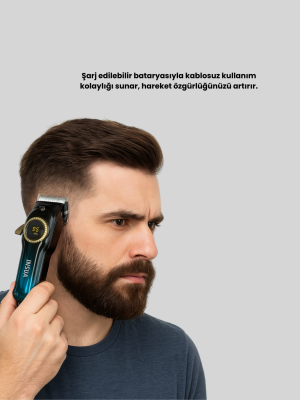 4 Limit Tarağı ve Ayarlanabilir Kesim Uzunluğu Saç Makinesi