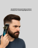Uzun Çalışma Süreli LCD Göstergeli Saç Kesme Makinesi - Görsel 4