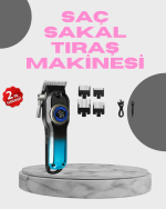 Profesyonel Saç Kesme Makinesi – 2000 mAh Şarjlı, LCD Ekranlı - Görsel 5