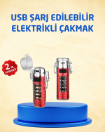 Tip C Şarjlı Dijital Ekranlı Çakmak ve El Feneri - Görsel 5