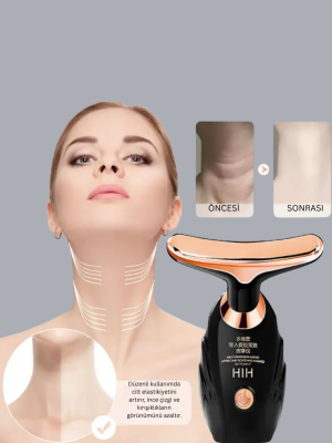 Yüz ve Boyun İçin Cilt Sıkılaştırıcı Masaj Cihazı