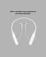 Uzun Süre Dayanıklı Manyetik Başlıklı Bluetooth Kulaklık - Görsel 2