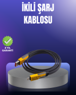 Evrensel Uyumluluklu Dayanıklı Metal Başlıklı Hızlı Şarj Kablosu - Görsel 5