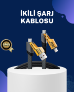 Örgülü Tasarım 4’ü 1 Arada USB-C Lightning Hızlı Şarj Kablosu - Görsel 5