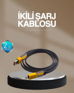 Hızlı Şarj Destekli 65W Örgülü USB-C ve USB-A Çoklu Şarj Kablosu - Görsel 5