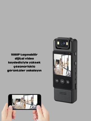 Mini Kamera 1080P Full HD Taşınabilir Güvenlik ve Kayıt Cihazı