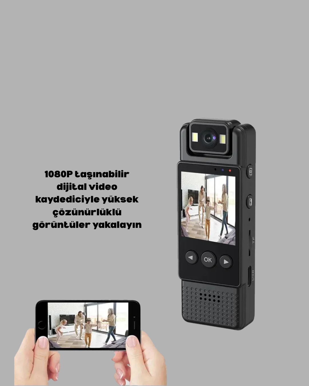 1210241_7-159.png Mini Kamera 1080P Full HD Döner Lens Taşınabilir - Görsel 1