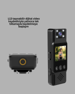 Mini Kamera 1080P Full HD Döner Lens Taşınabilir - Görsel 3