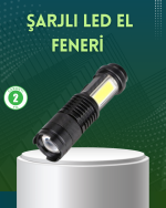 4 Modlu USB Şarjlı LED El Feneri Kamp ve Outdoor - Görsel 5