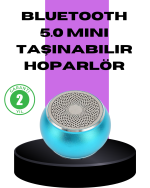 Taşınabilir Mini Bluetooth Hoparlör 9m Menzil Dahili Mikrofon - Görsel 5