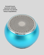 Taşınabilir Mini Bluetooth Hoparlör 9m Menzil Dahili Mikrofon - Görsel 4