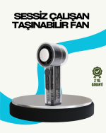 Sessiz Çalışan Taşınabilir Fan | USB Şarjlı ve Kompakt Tasarım - Görsel 5