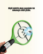 Elektrikli Sinek Raketi | Yüksek Voltajlı, Güvenli ve Taşınabilir - Görsel 2