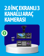 3 Kameralı Araç İçi Kayıt Cihazı  Suya ve Toza Dayanıklı Tasarım - Görsel 5