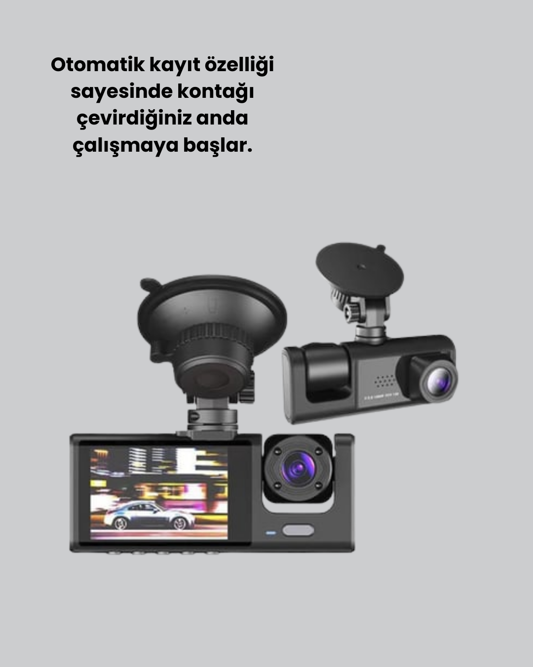 1210331_7-144.png Üç Kameralı Araç Kamerası Full HD Gece Görüş G-Sensör - Görsel 1