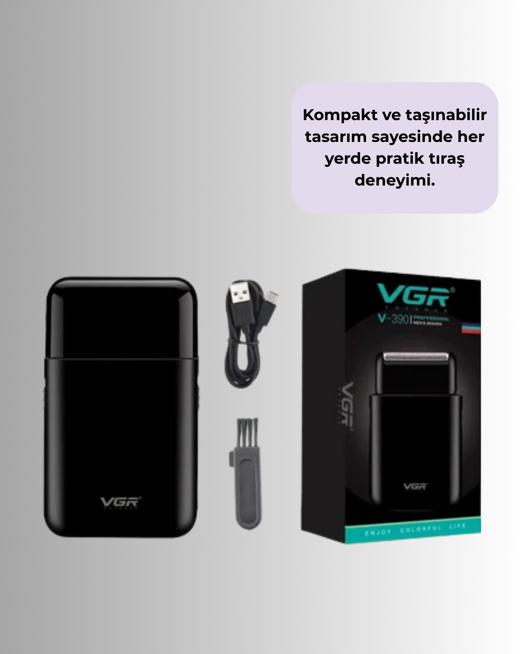 1210334_7-142.png 45 Dakika Çalışma Süreli Şarjlı Tıraş Makinesi | ABS Gövdeli - Görsel 1