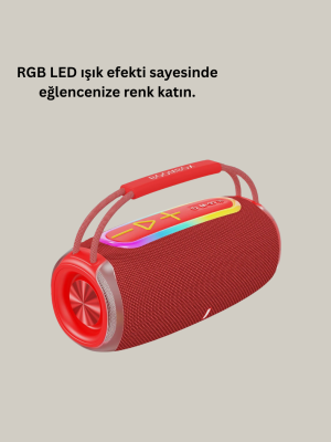 RGB LED Işıklı 20W Taşınabilir Hoparlör Bluetooth 5.3 + Type-C Şarj