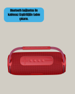 20W Kablosuz Bluetooth Hoparlör RGB Işık Efektli USB/SD/AUX Destekli - Görsel 2