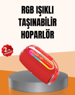 IPX6 Su Geçirmez RGB LED Işıklı Taşınabilir Bluetooth Hoparlör 2400 mAh - Görsel 5