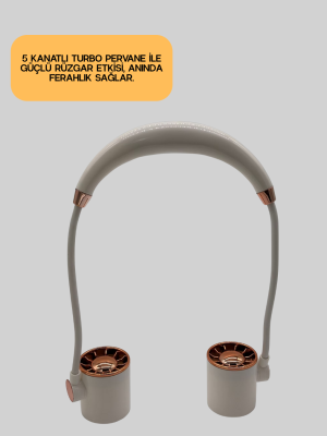 Katlanabilir Asılabilir Fan USB Şarjlı Hafif ve Sessiz Tasarım