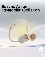 Yazlık Taşınabilir Sessiz Boyun Fanı 3 Kademe Hız Ayarlı - Görsel 5