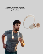 USB Şarjlı Katlanabilir Mini Boyun Fanı 1–3 Saat Kullanım - Görsel 4