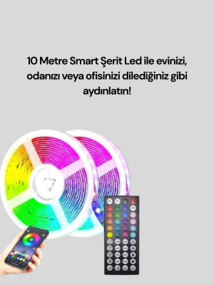 10 Metre USB Smart Şerit Led Kumandalı Telefon Kontrollü