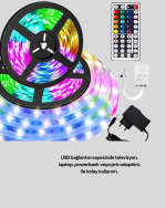 Sese Duyarlı 10M Smart Şerit Led IOS Android Kontrollü RGB Işık - Görsel 3