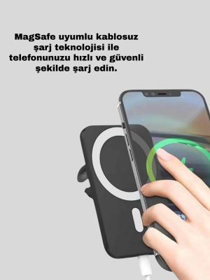Akıllı Koruma Sistemli MagSafe Araç Tutucu iPhone 12/13/14 Uyumlu
